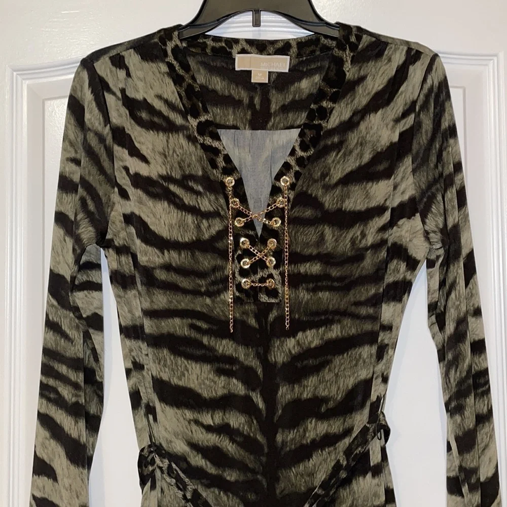 Women's Michael Kors Animal Print Mini Dress Sheath Dress